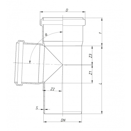 Тройник Ostendorf двухраструбный 87°, HTEA, 50 купить в Санкт-Петербурге