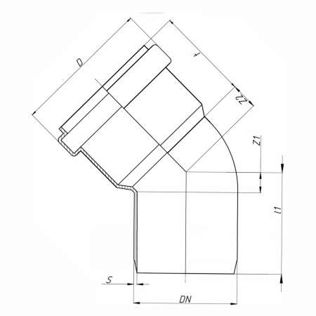 Отвод Ostendorf 87°, HTB, 110 купить в Санкт-Петербурге