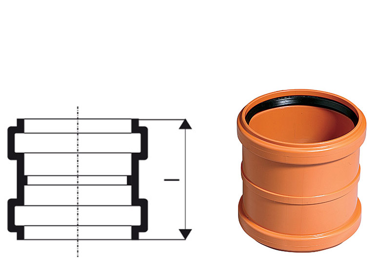 Муфта Ostendorf двухраструбная наружная, KGMM 160 купить в Санкт-Петербурге