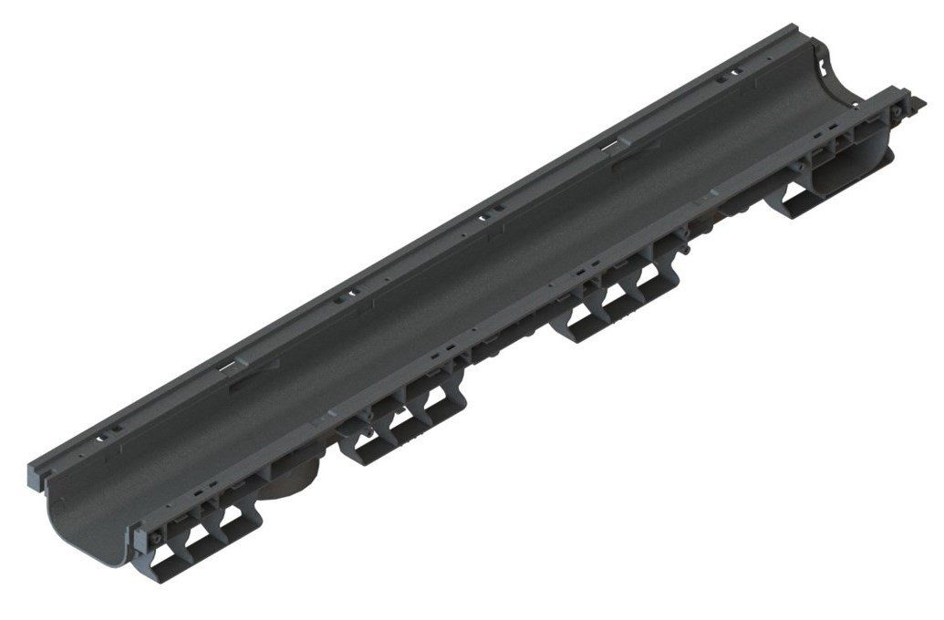 Лоток водоотводный PolyMax Basic ЛВ-10.16.08-ПП пластиковый стандартный борт 8010-М купить в Санкт-Петербурге