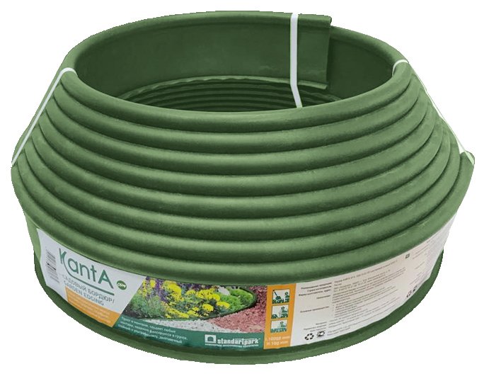 Бордюр KANTA садовый SP Б-1000.10.02-ПП, пластиковый оливковый купить в Санкт-Петербурге