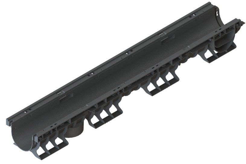 Лоток водоотводный PolyMax Basic ЛВ-10.16.12-ПП пластиковый стандартный борт 8020-М купить в Санкт-Петербурге