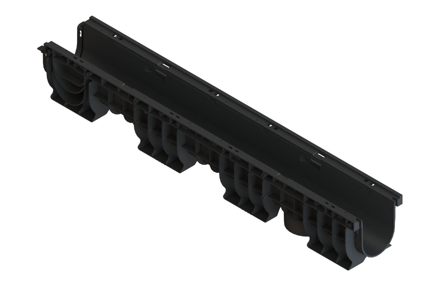 Лоток водоотводный  PolyMax Basic ЛВ-10.16.15-ПП пластиковый модернизированный 8000-М купить в Санкт-Петербурге