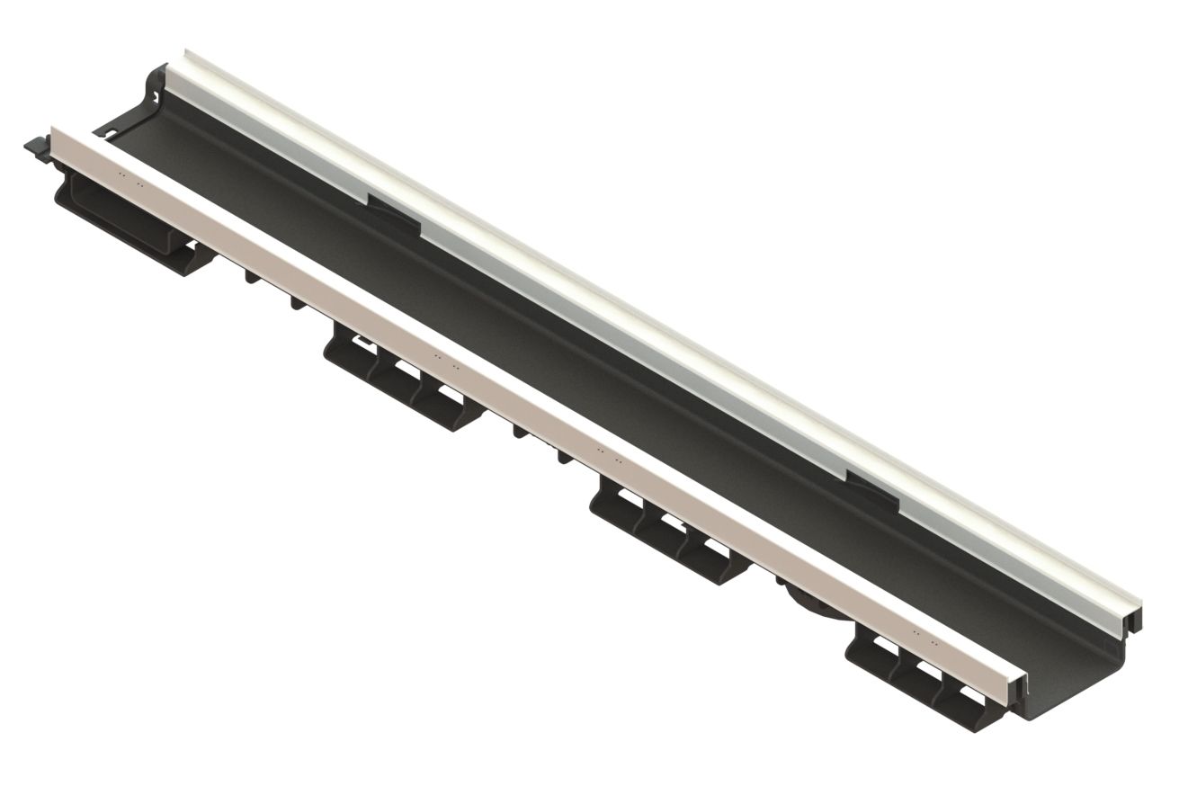 Лоток водоотводный PolyMax Basic ЛВ-10.16.06-ПП пластиковый усиленный 8057-М купить в Санкт-Петербурге