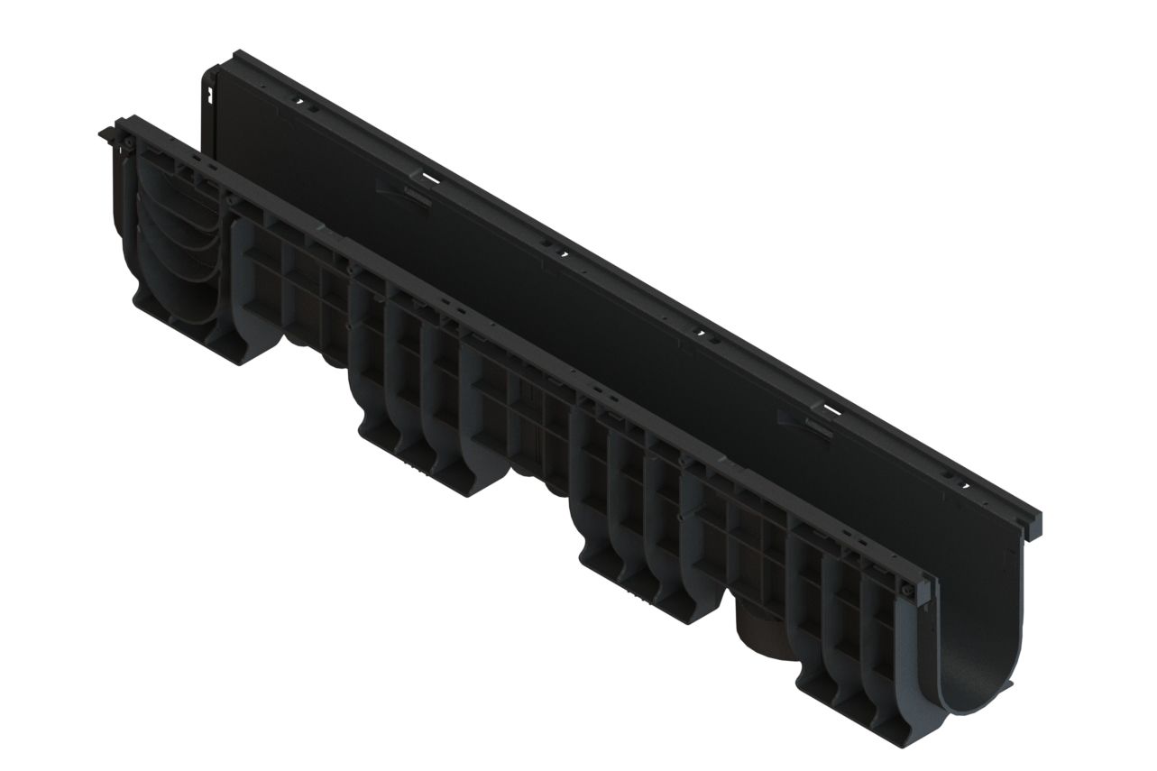 Лоток водоотводный PolyMax Basic ЛВ-10.16.20-ПП пластиковый модернизированный 8040-М купить в Санкт-Петербурге