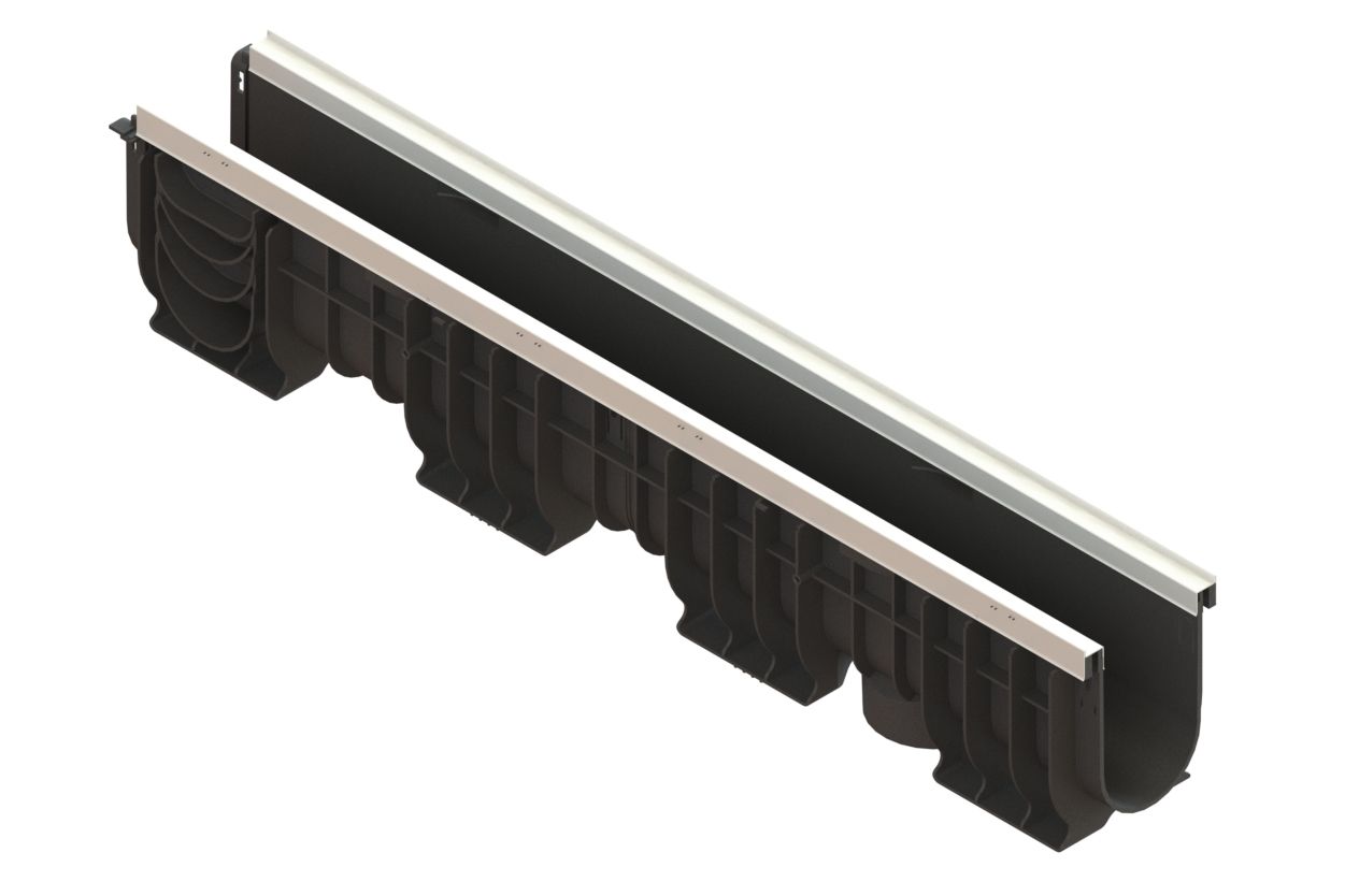 Лоток водоотводный  PolyMax Basic ЛВ-10.16.20-ПП  пластиковый  усиленный 8047-М	 купить в Санкт-Петербурге