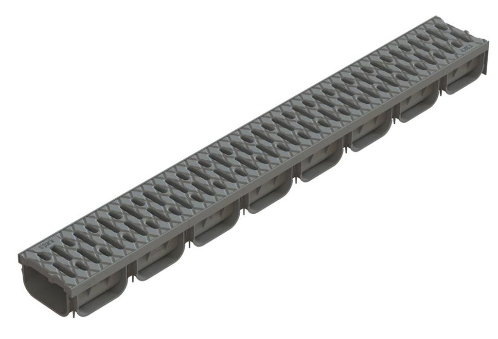 Комплект: Лоток Spark ЛВ-10.14.07-ПП с РВ ПП сер пластиковый+решетка пластик купить в Санкт-Петербурге