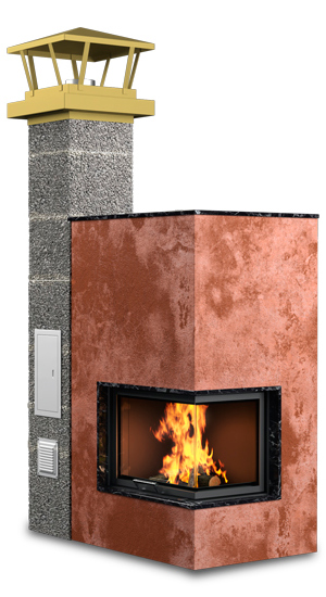 Комплект керамического дымохода D=200, h=4 метра, AWT купить в Санкт-Петербурге