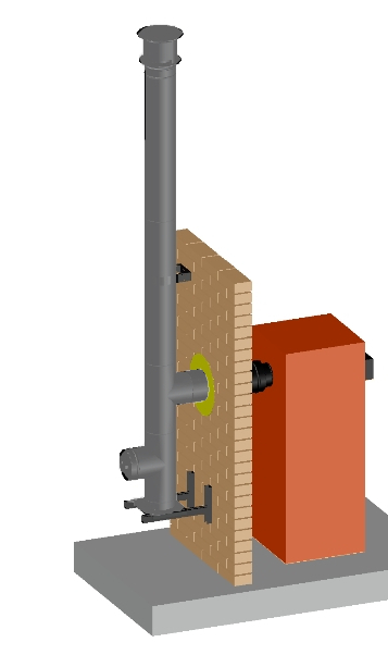 Permeter 25мм D150мм 5м черный/серый (настенный монтаж) Schiedel купить в Санкт-Петербурге