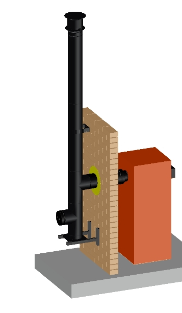 Permeter 25мм D150мм 5м черный/серый (настенный монтаж) Schiedel купить в Санкт-Петербурге