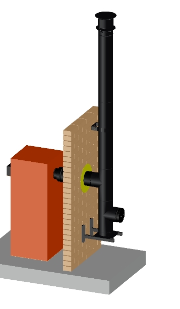 Permeter Ultra 50мм D150мм 5м черный/серый(настенный монтаж) Schiedel купить в Санкт-Петербурге