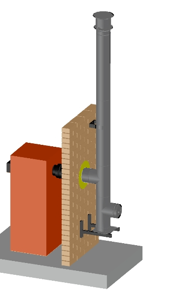 Permeter Ultra 25мм D150мм 10м черный/серый(настенный монтаж) Schiedel купить в Санкт-Петербурге