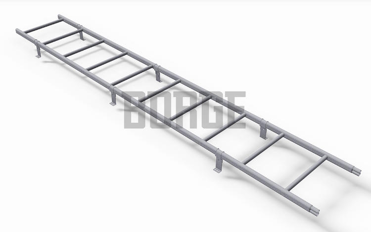 Комплект лестница кровельная 2.7м для профнастила Н-60 H-75 оцинковка BORGE купить в Санкт-Петербурге