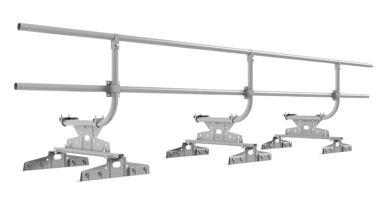 Кровельное ограждение Borge для монтажа параллельно фальца (шаг 550,600мм) 3м H=600 купить в Санкт-Петербурге
