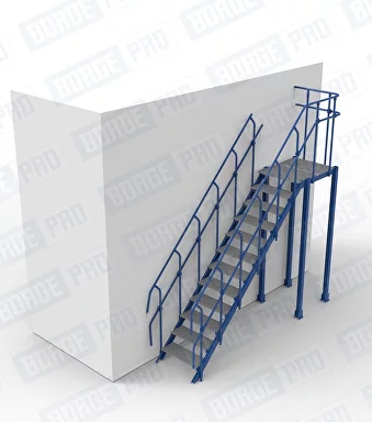 Марш лестницы 1.25м В-800мм темно-серый (7024) BORGE купить в Санкт-Петербурге