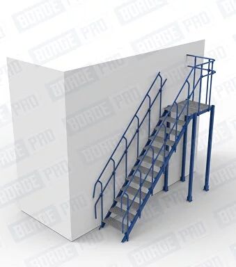 Марш лестницы 2.5м В-1200мм оцинковка BORGE купить в Санкт-Петербурге