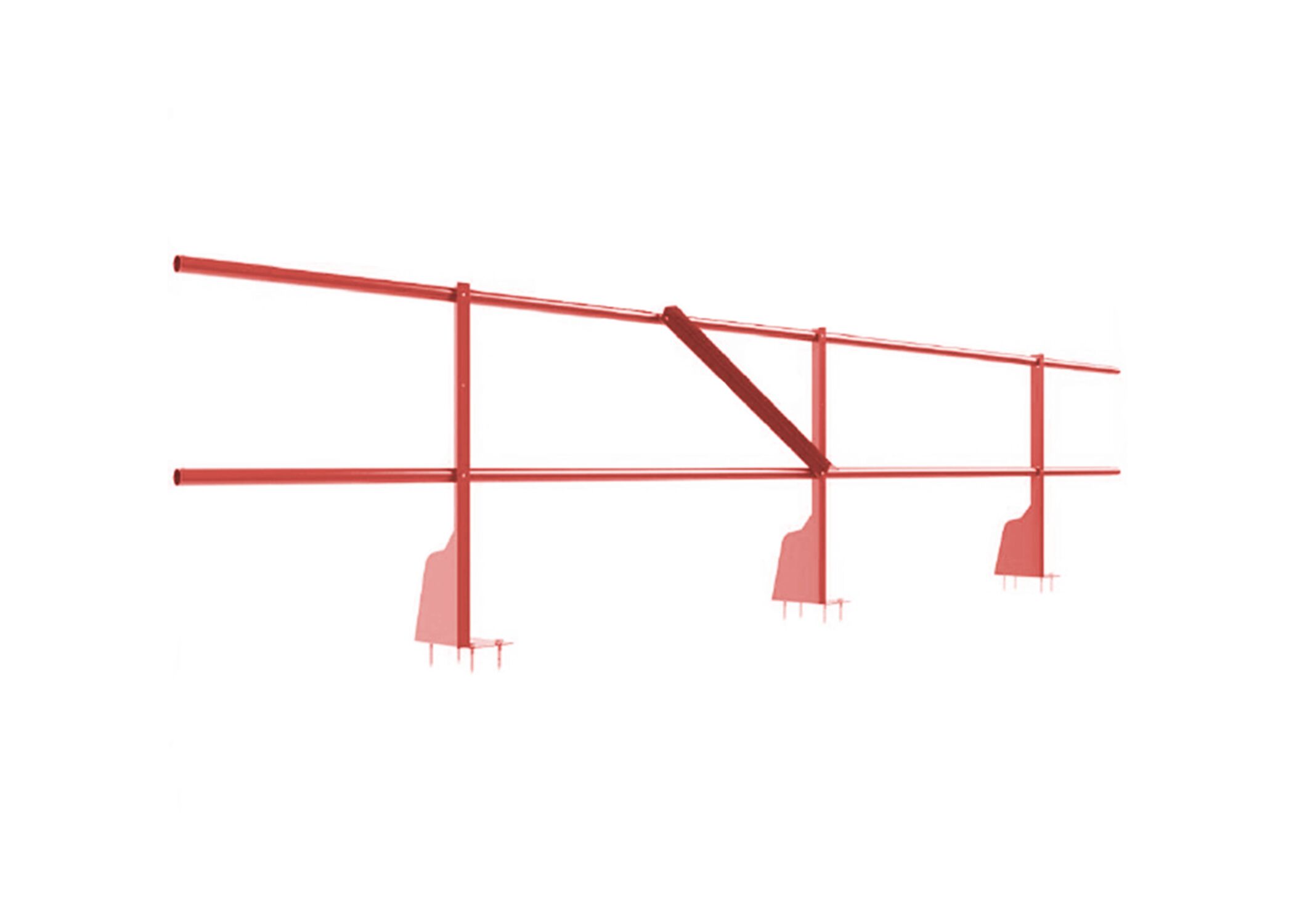 Ограждение плоских кровель 3м Н-60 верхнее крепление BORGE купить в Санкт-Петербурге