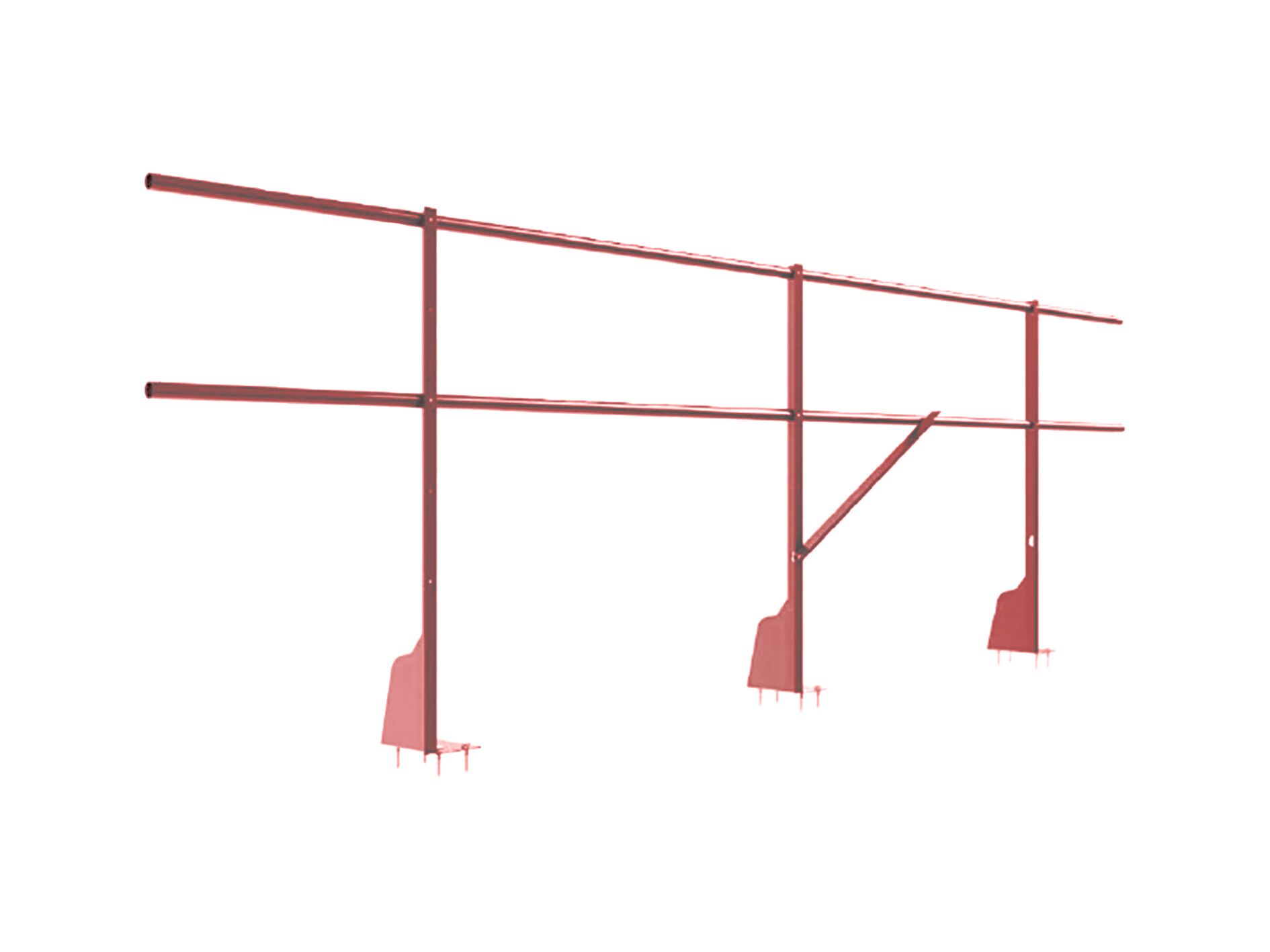 Ограждение плоских кровель 3м Н-90 верхнее крепление BORGE купить в Санкт-Петербурге