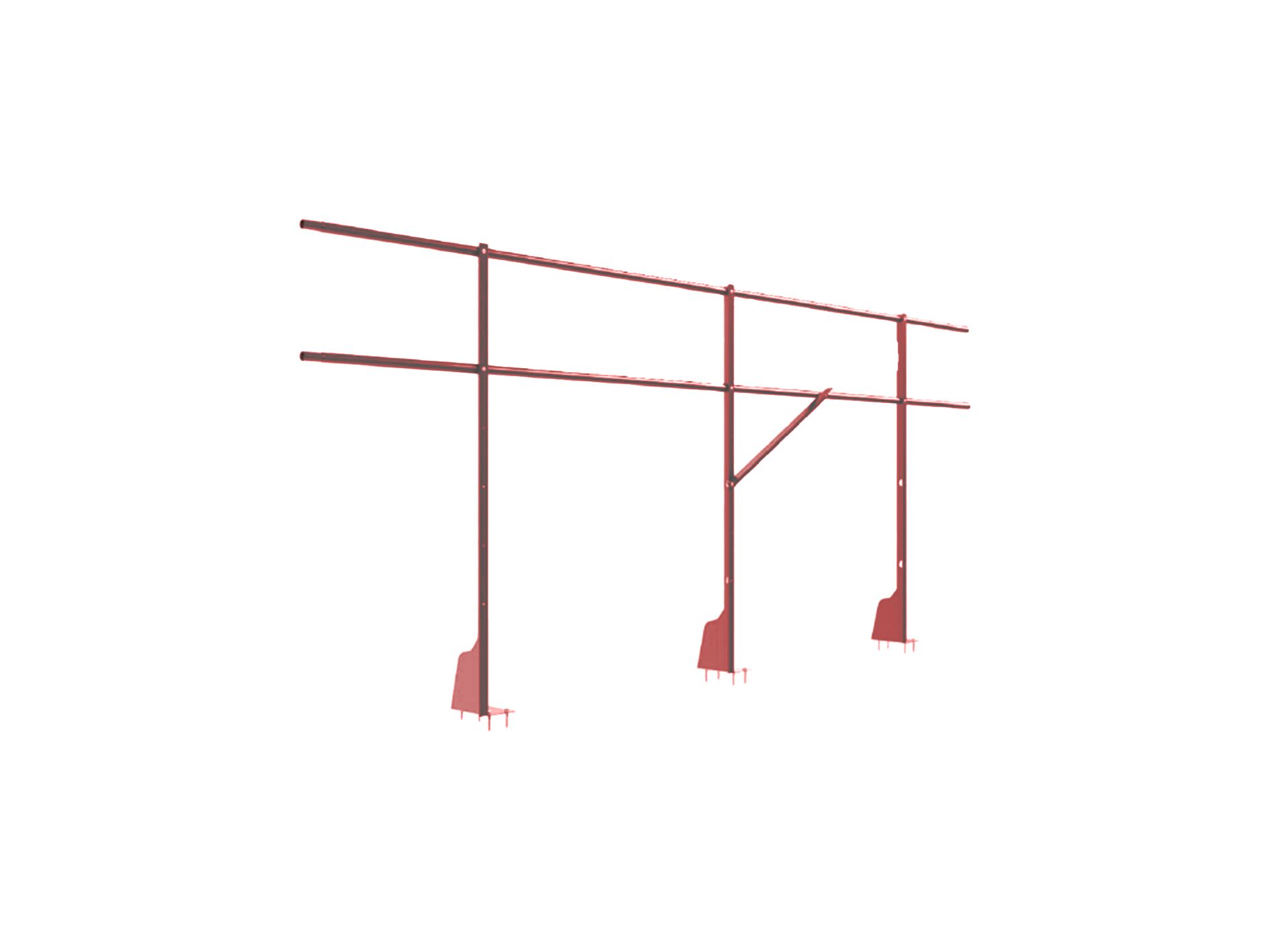 Ограждение плоских кровель 3м Н-120 верхнее крепление BORGE купить в Санкт-Петербурге