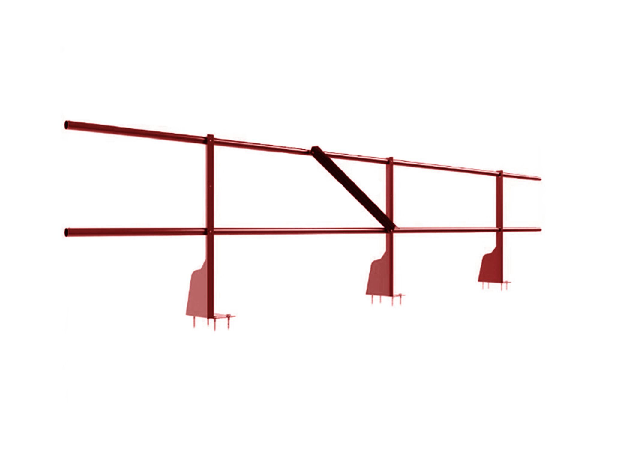 Ограждение плоских кровель 3м Н-60 верхнее крепление BORGE купить в Санкт-Петербурге