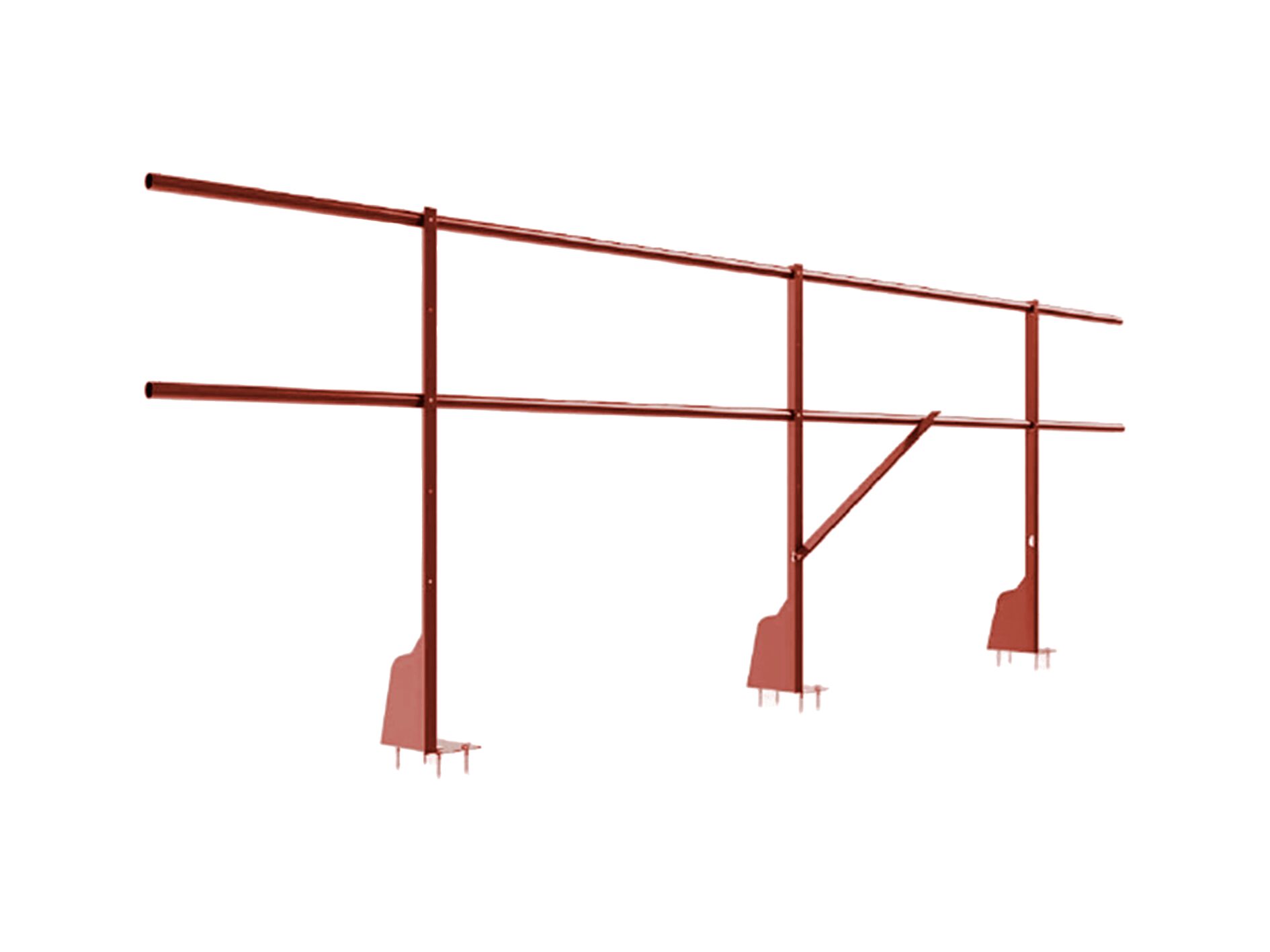 Ограждение плоских кровель 3м Н-90 верхнее крепление BORGE купить в Санкт-Петербурге