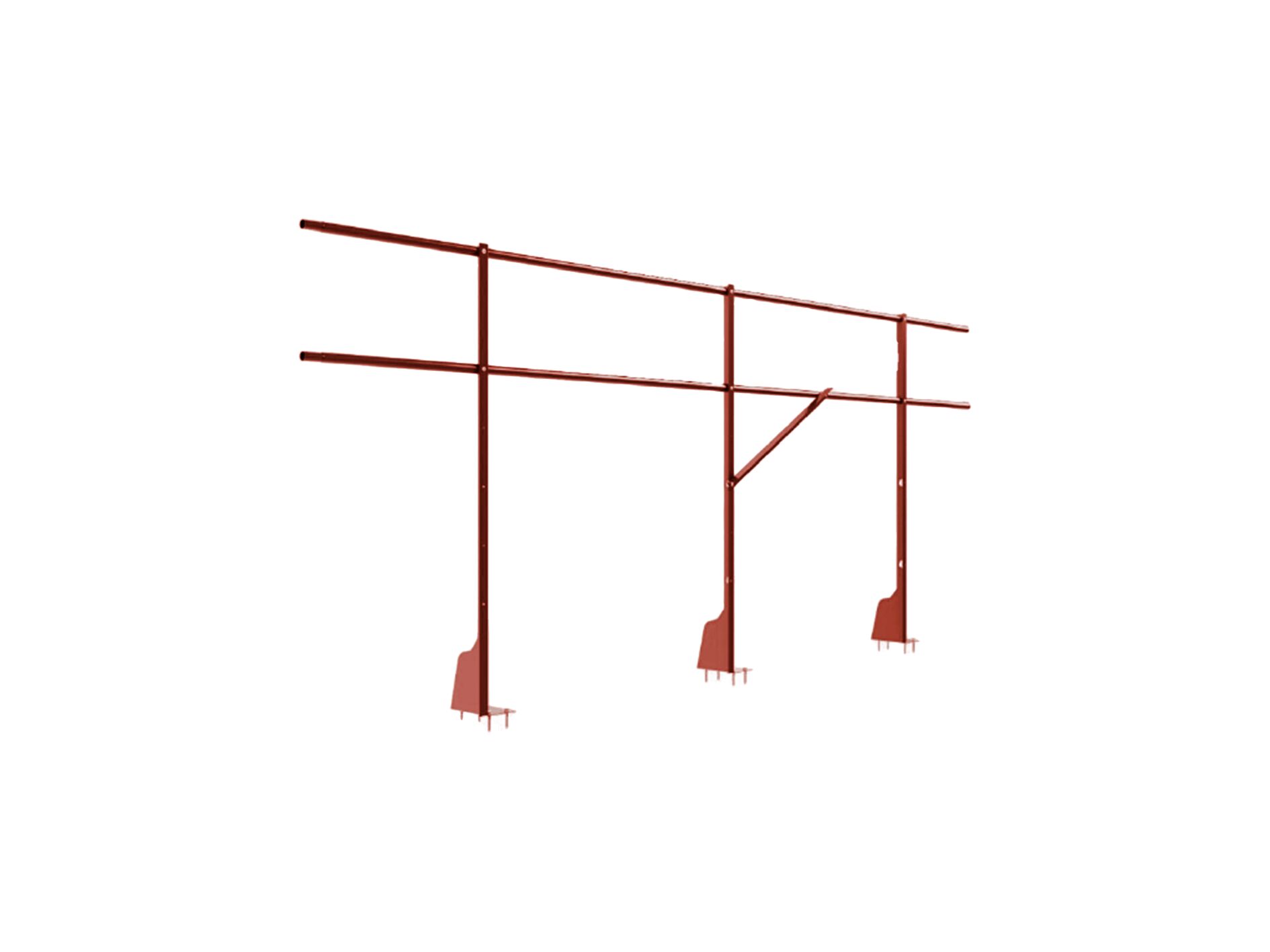 Ограждение плоских кровель 3м Н-120 верхнее крепление BORGE купить в Санкт-Петербурге