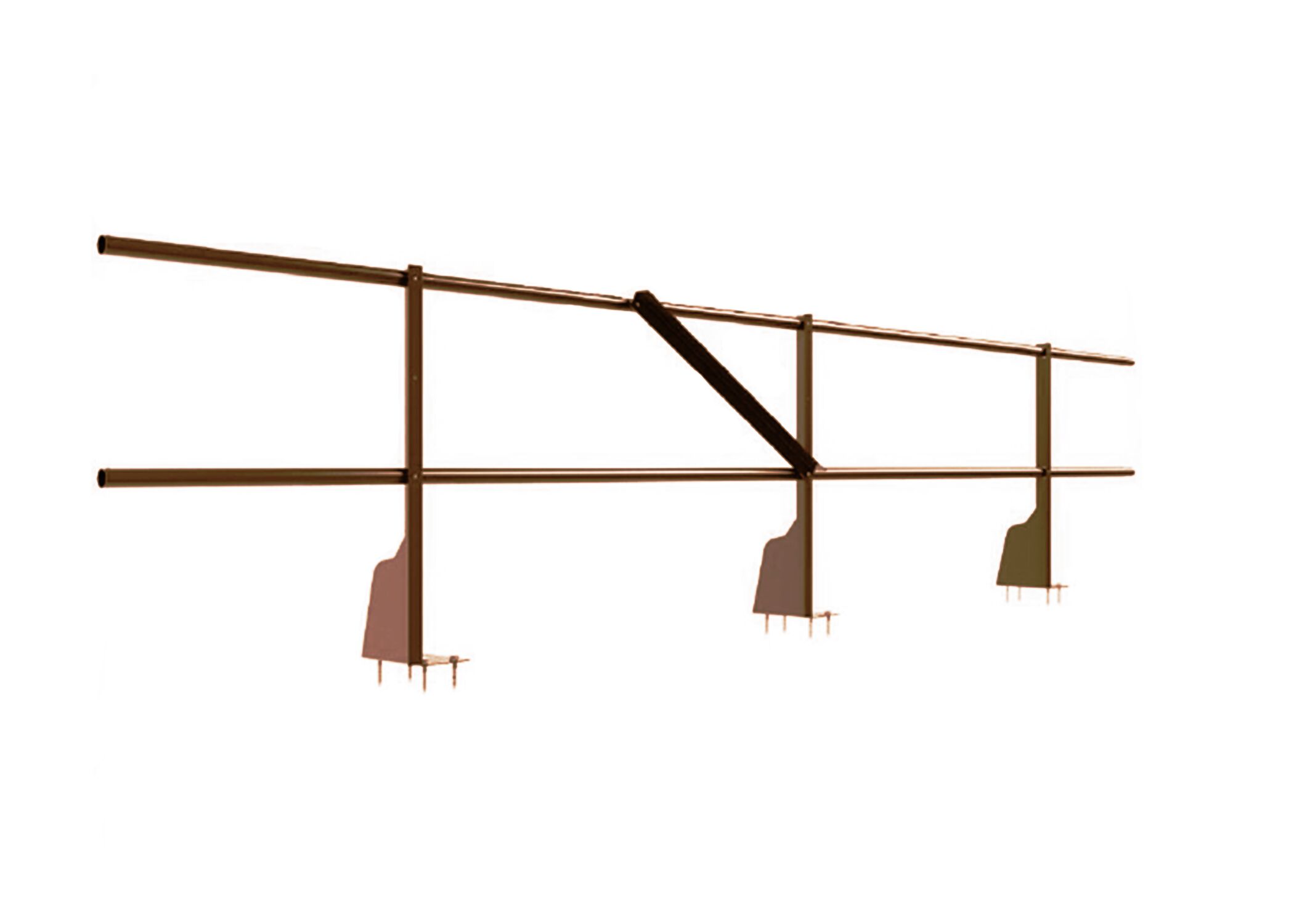 Ограждение плоских кровель 3м Н-60 верхнее крепление BORGE купить в Санкт-Петербурге