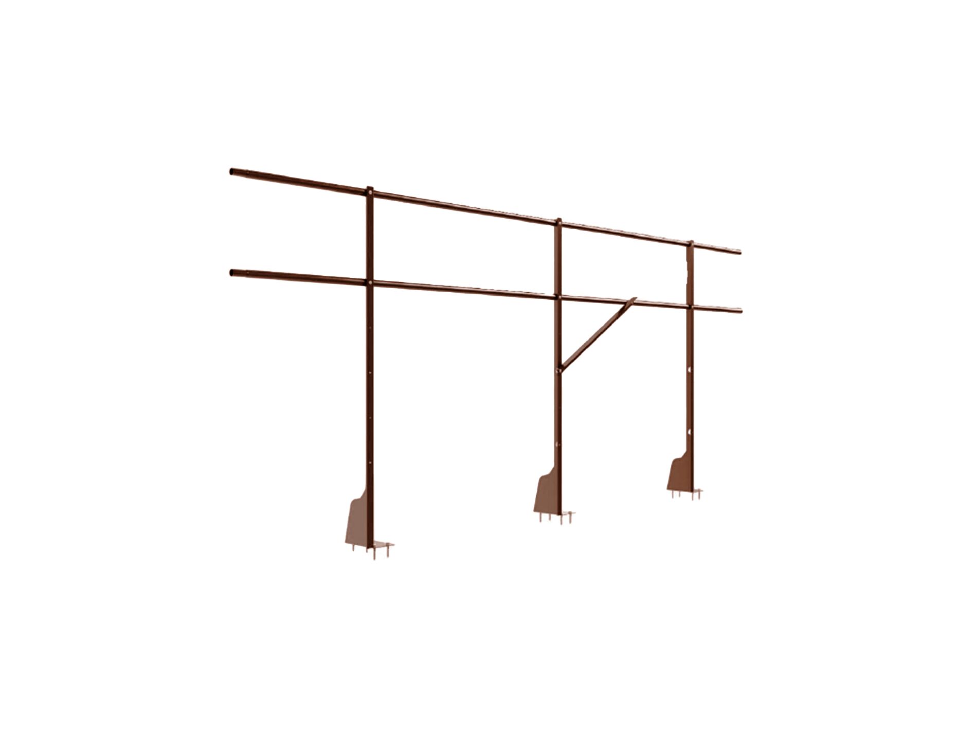 Ограждение плоских кровель 3м Н-120 верхнее крепление BORGE купить в Санкт-Петербурге