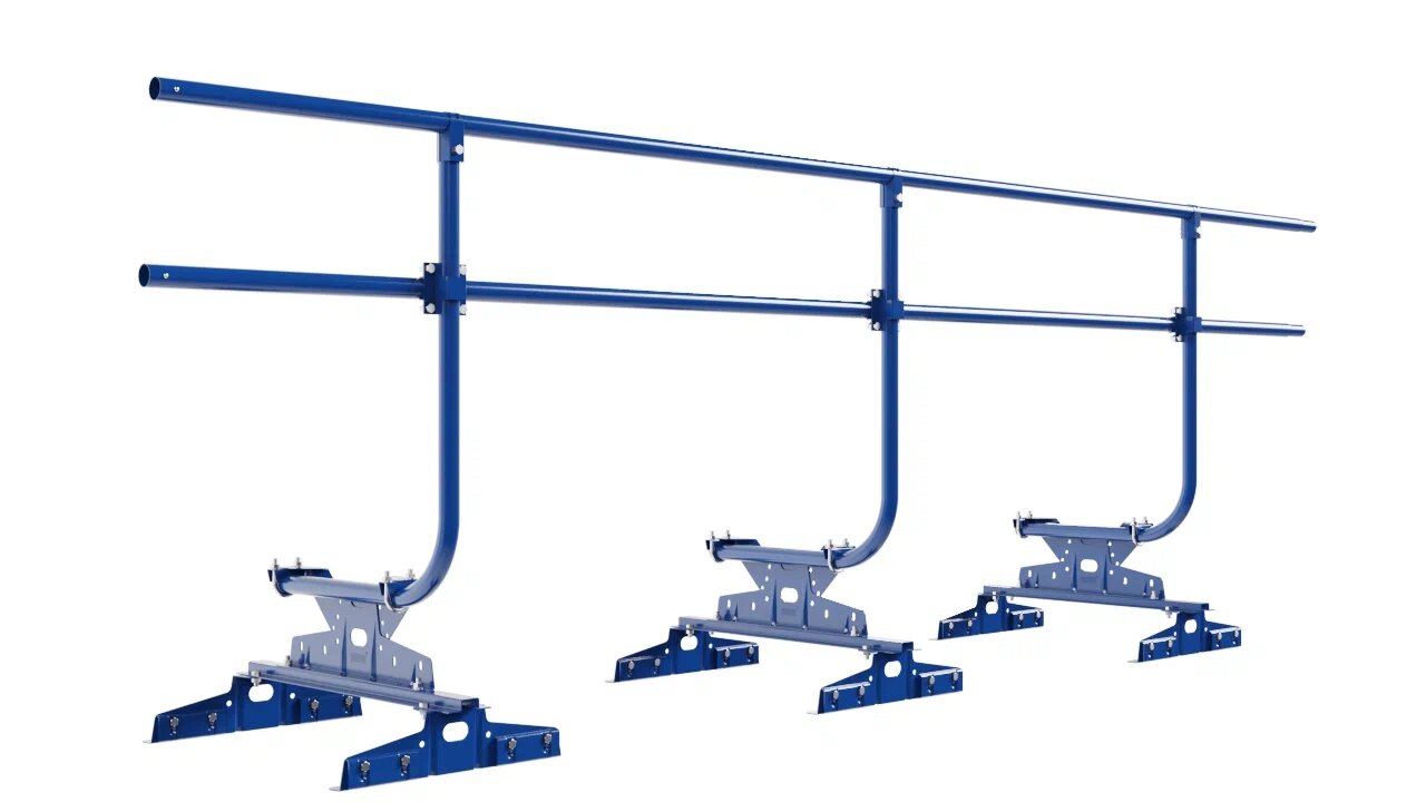 Кровельное ограждение Borge для монтажа параллельно фальца (шаг 550,600мм) 3м H=900 купить в Санкт-Петербурге
