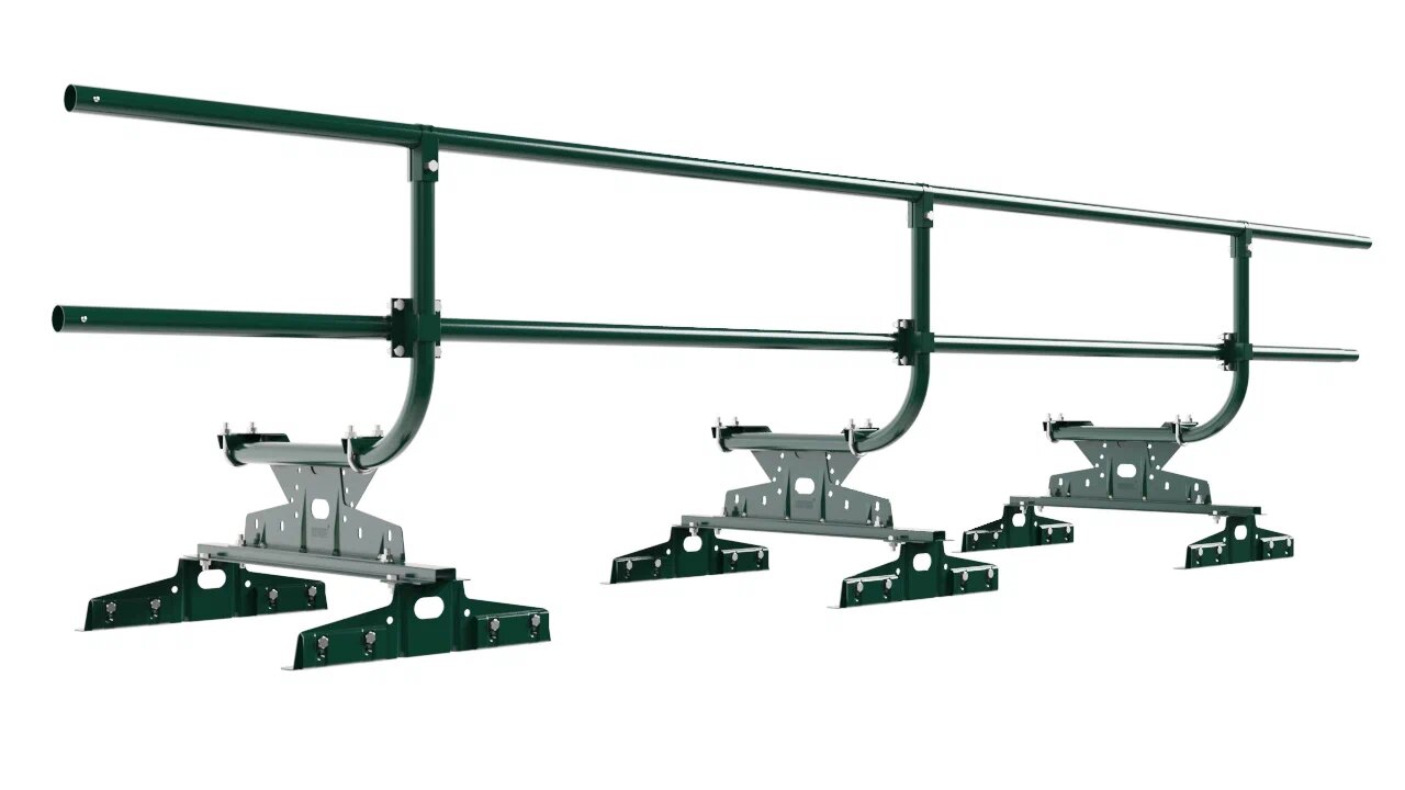 Кровельное ограждение Borge для монтажа параллельно фальца (шаг 550,600мм) 3м H=600 купить в Санкт-Петербурге