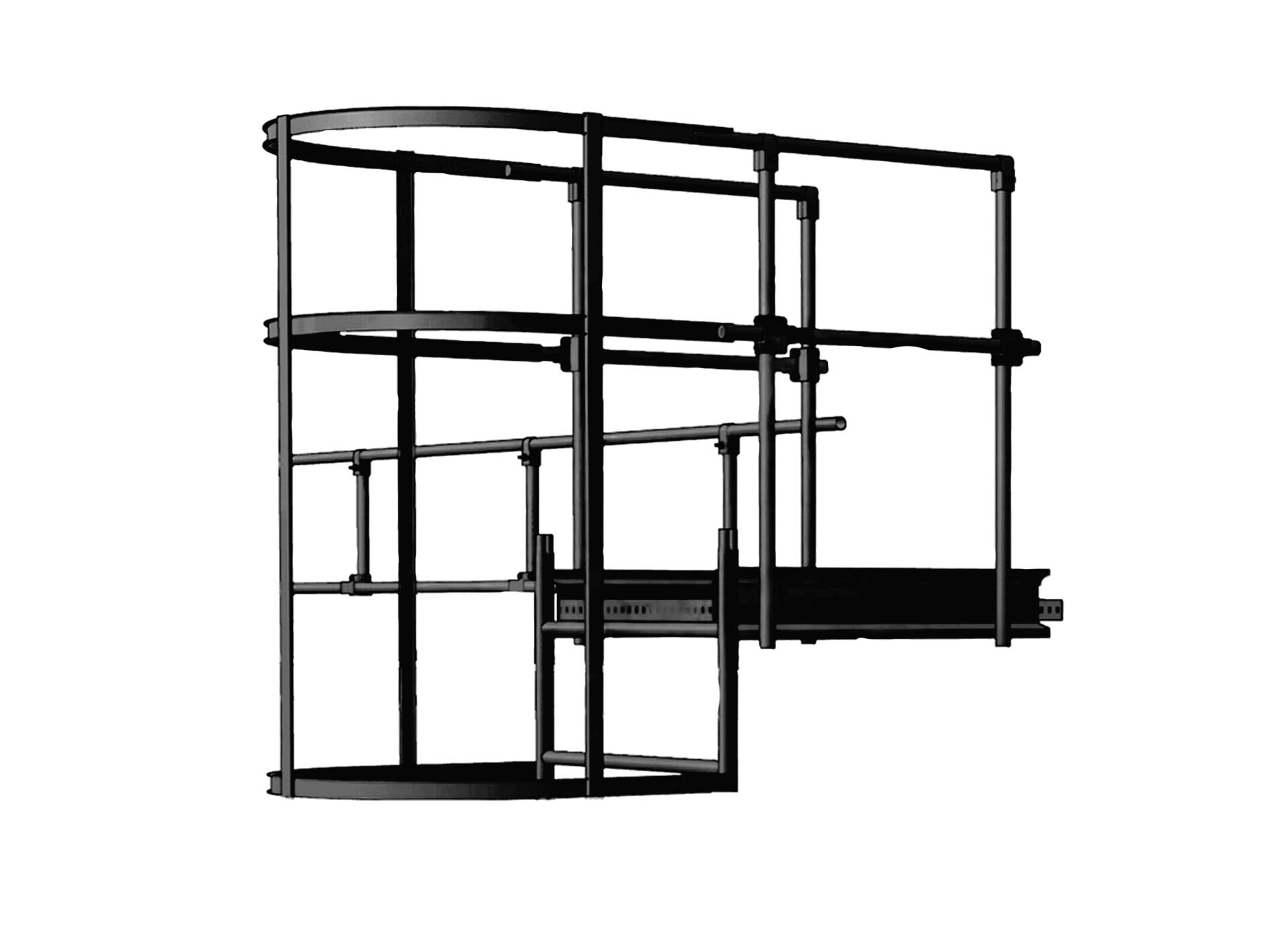 Площадка переходная с ободом 800х800мм оцинк. BORGE купить в Санкт-Петербурге