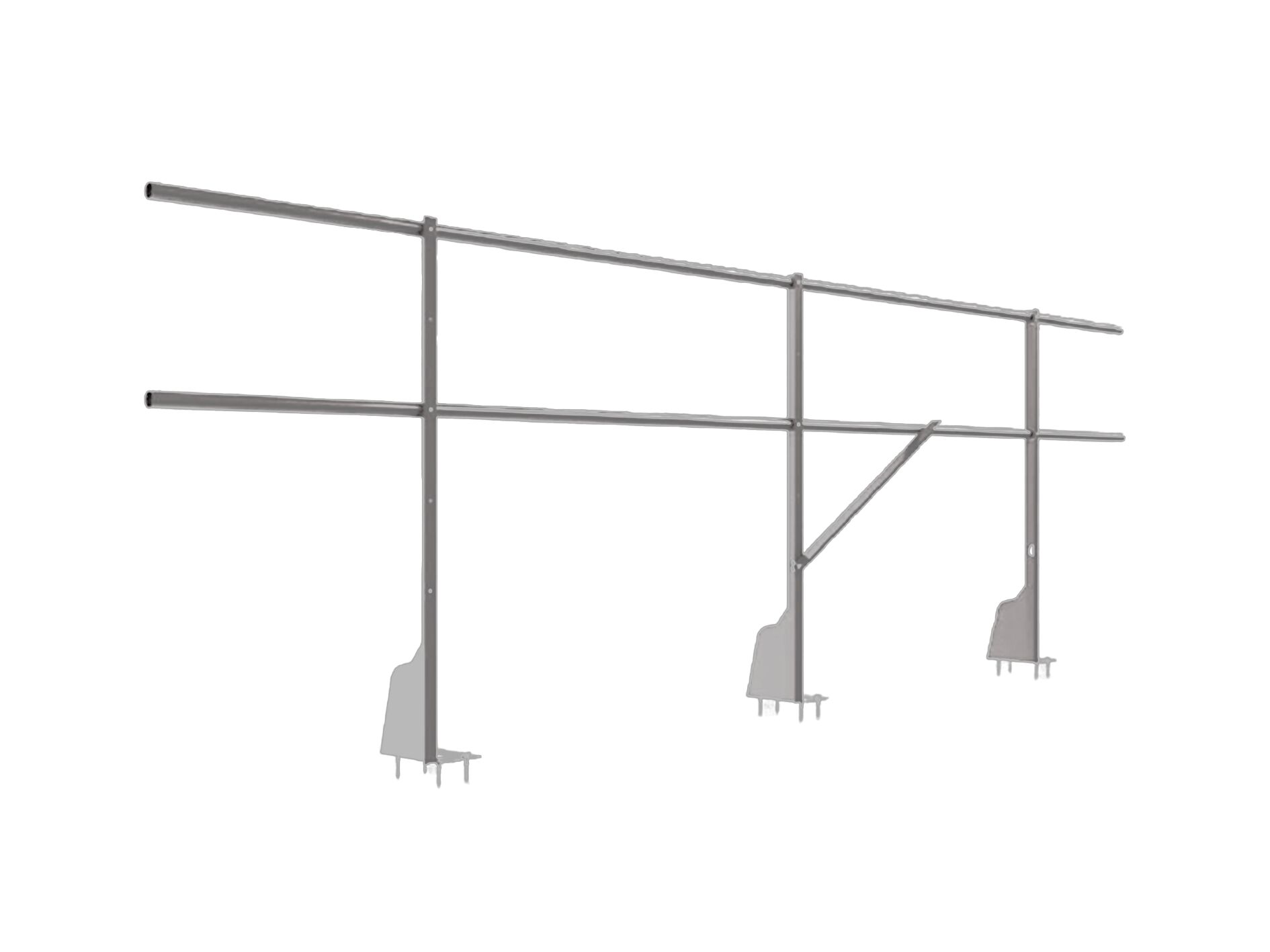 Ограждение плоских кровель 3м Н-90 верхнее крепление BORGE купить в Санкт-Петербурге