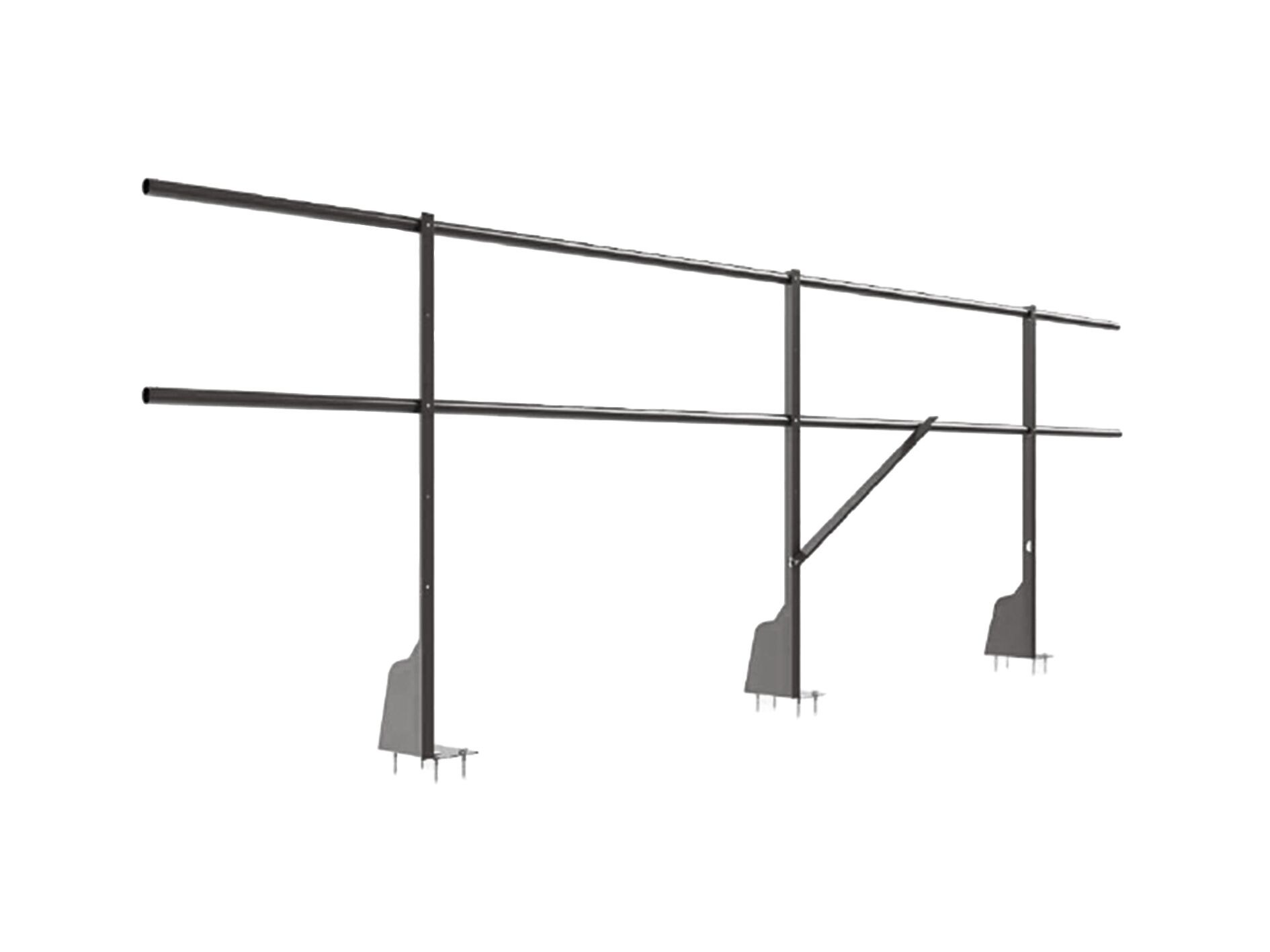 Ограждение плоских кровель 3м Н-90 верхнее крепление BORGE купить в Санкт-Петербурге