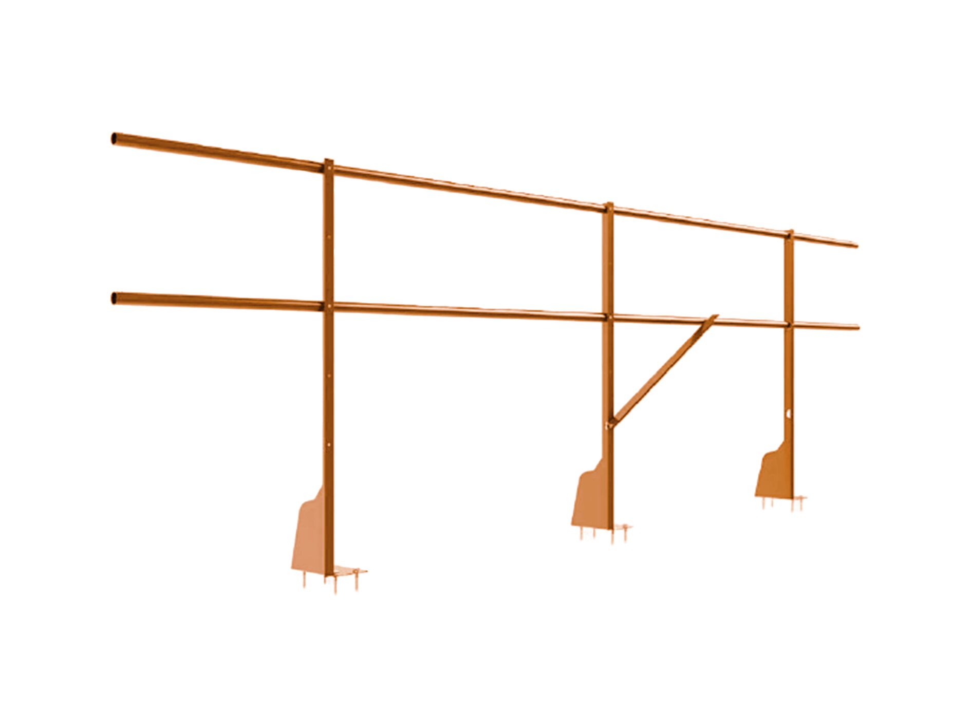 Ограждение плоских кровель 3м Н-90 верхнее крепление BORGE купить в Санкт-Петербурге