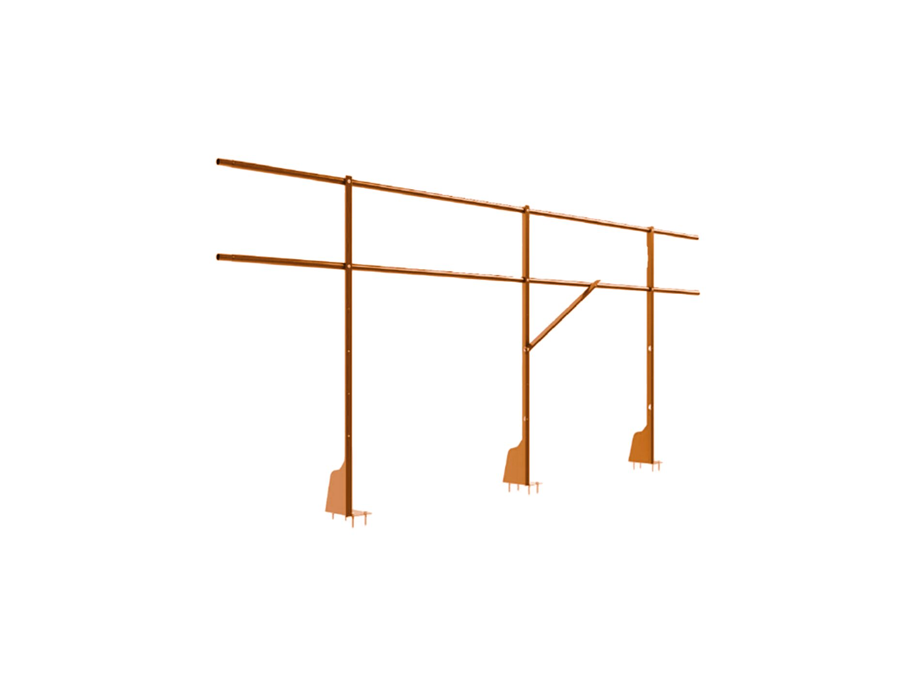 Ограждение плоских кровель 3м Н-120 верхнее крепление BORGE купить в Санкт-Петербурге