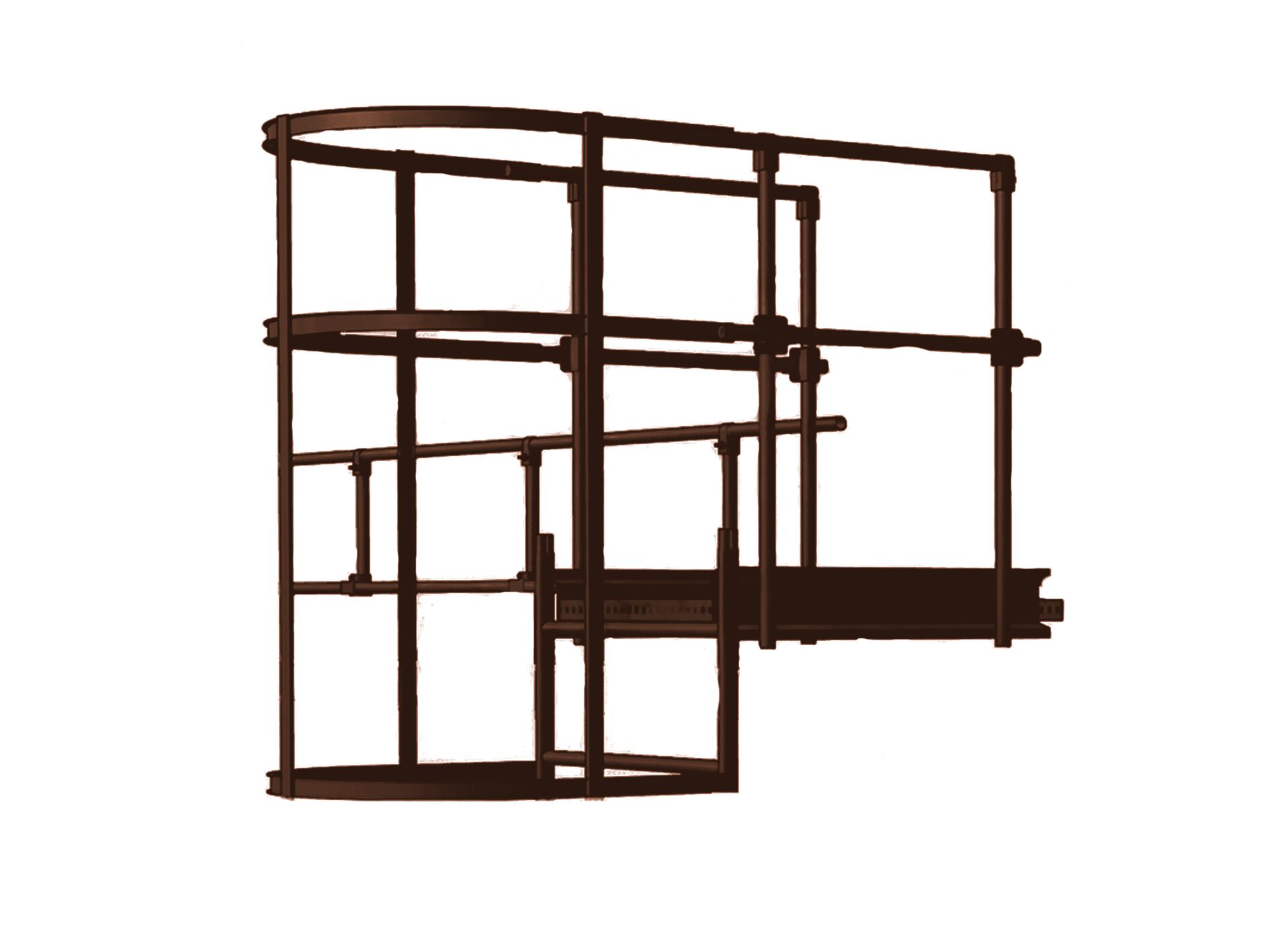 Площадка переходная с ободом 800х800мм оцинк. BORGE купить в Санкт-Петербурге