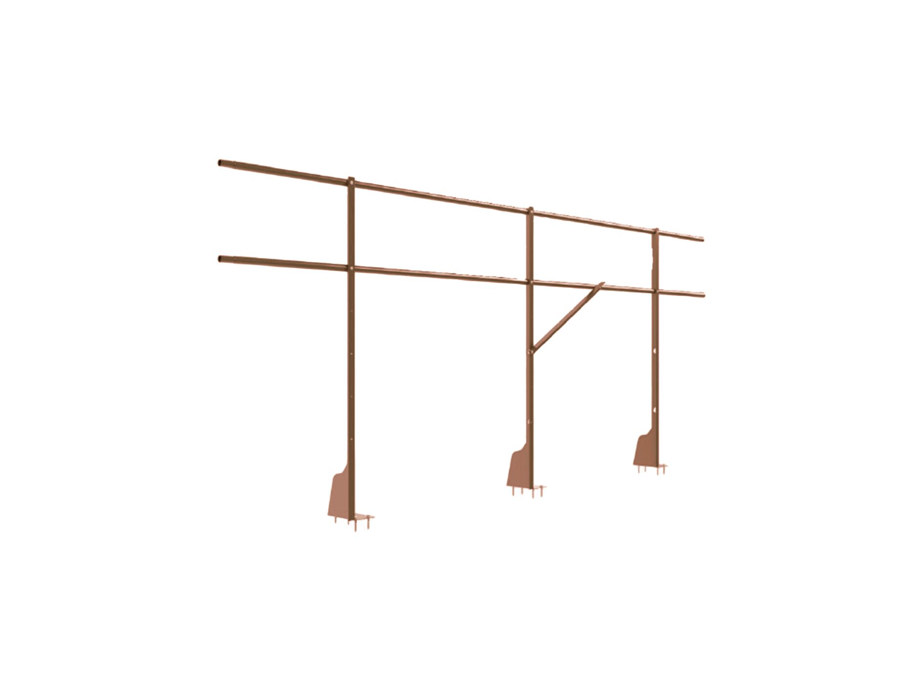 Ограждение плоских кровель 3м Н-120 верхнее крепление BORGE купить в Санкт-Петербурге