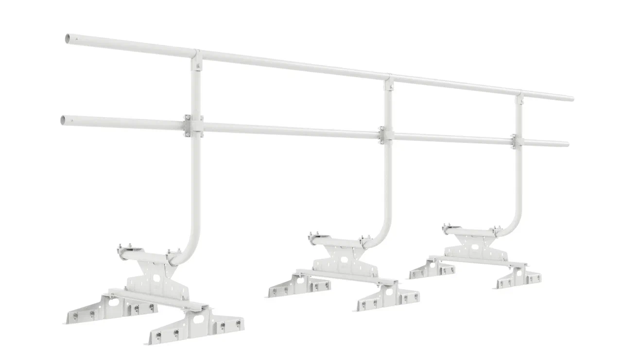 Кровельное ограждение Borge для монтажа параллельно фальца (шаг 550,600мм) 3м H=900 купить в Санкт-Петербурге
