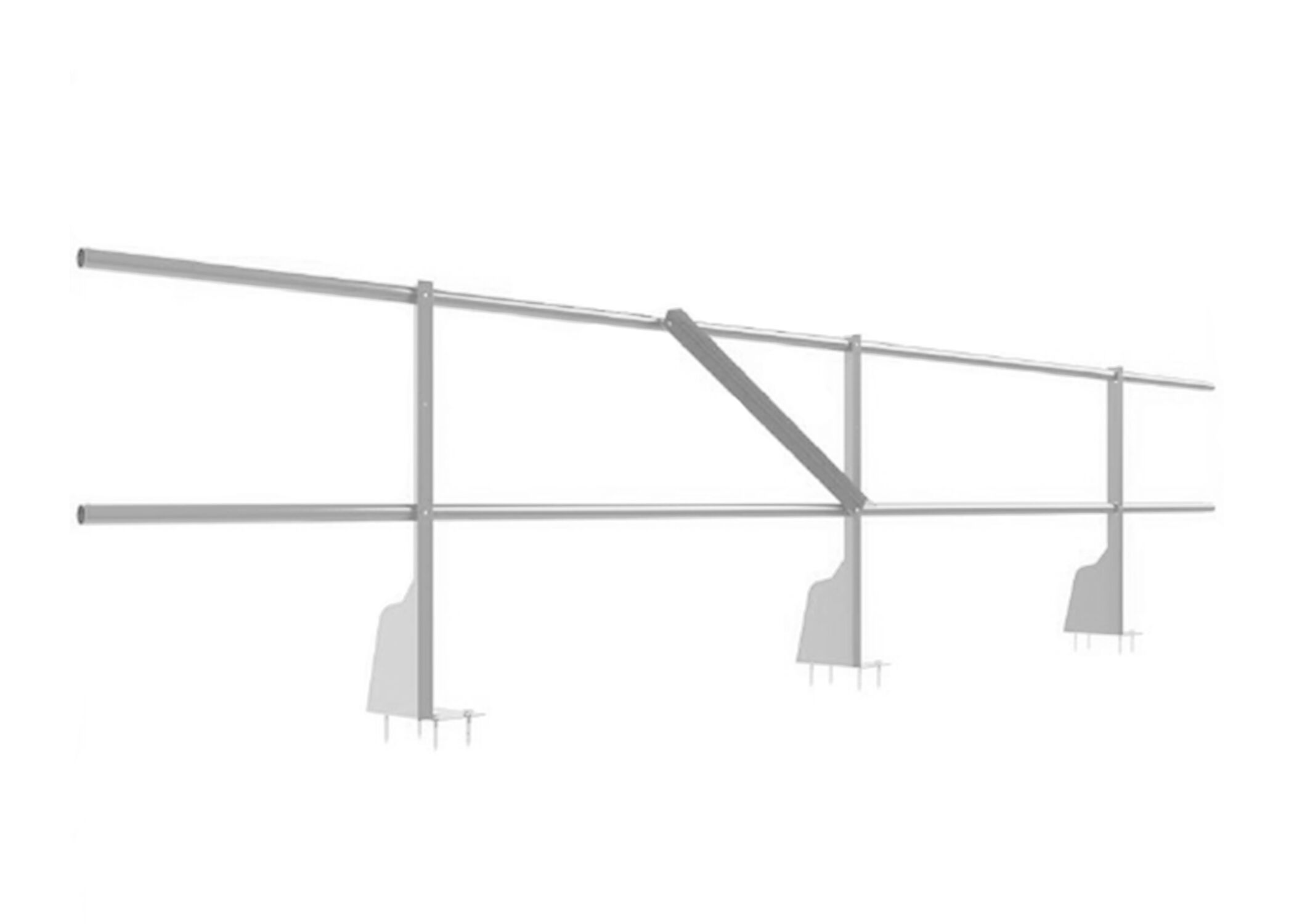 Ограждение плоских кровель 3м Н-60 верхнее крепление BORGE купить в Санкт-Петербурге