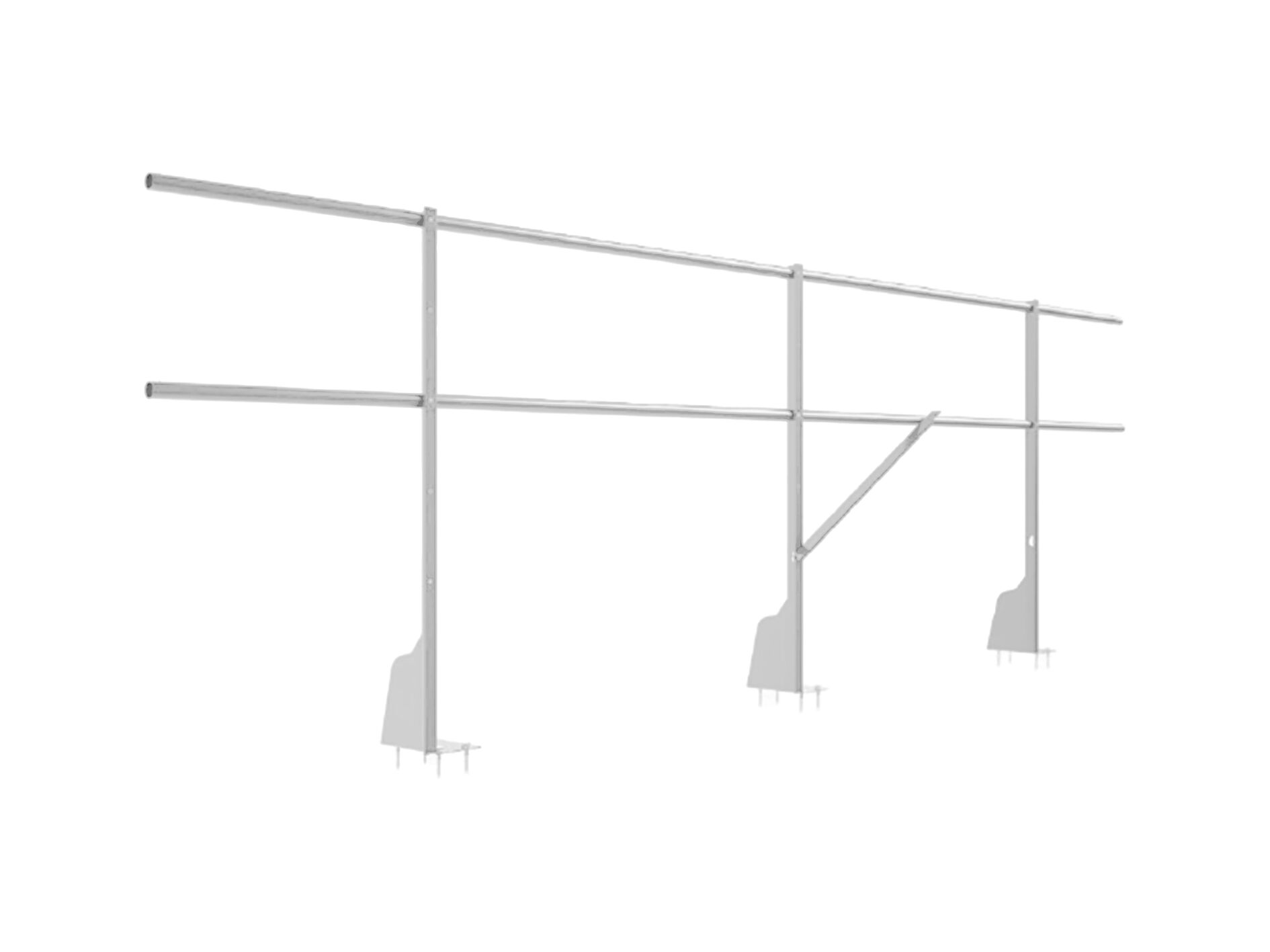 Ограждение плоских кровель 3м Н-90 верхнее крепление BORGE купить в Санкт-Петербурге