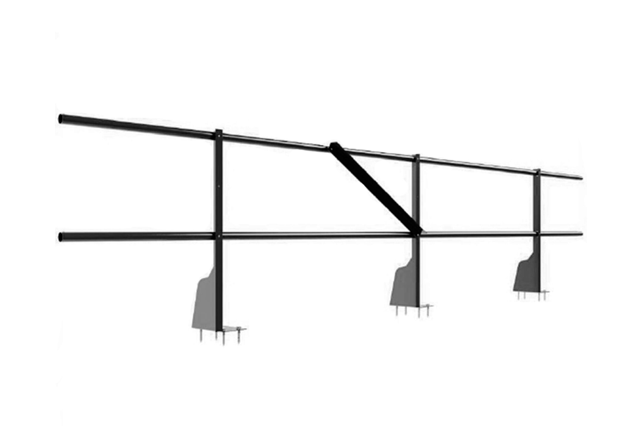 Ограждение плоских кровель 3м Н-60 верхнее крепление BORGE купить в Санкт-Петербурге