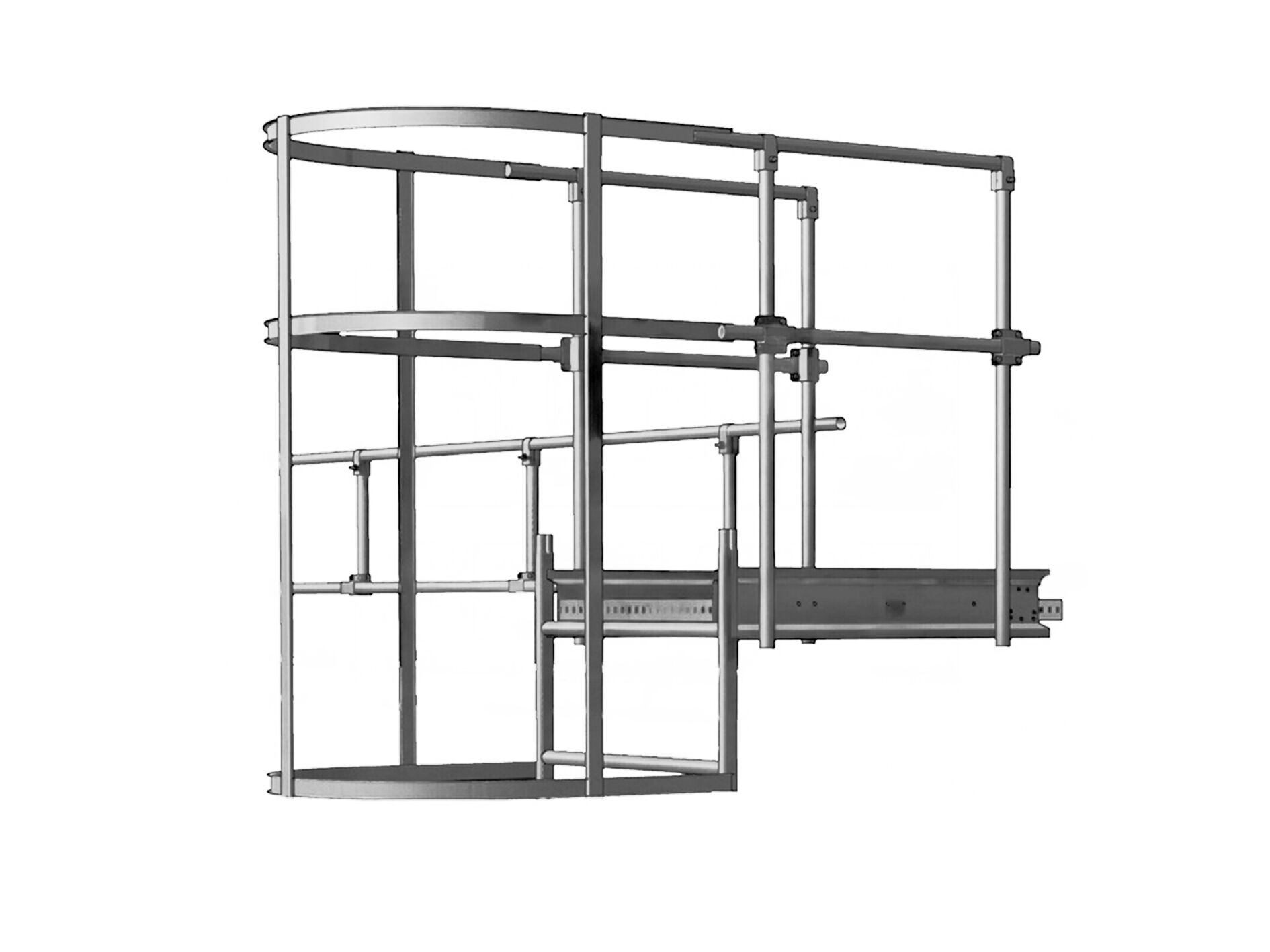 Площадка переходная с ободом 800х800мм оцинк. BORGE купить в Санкт-Петербурге