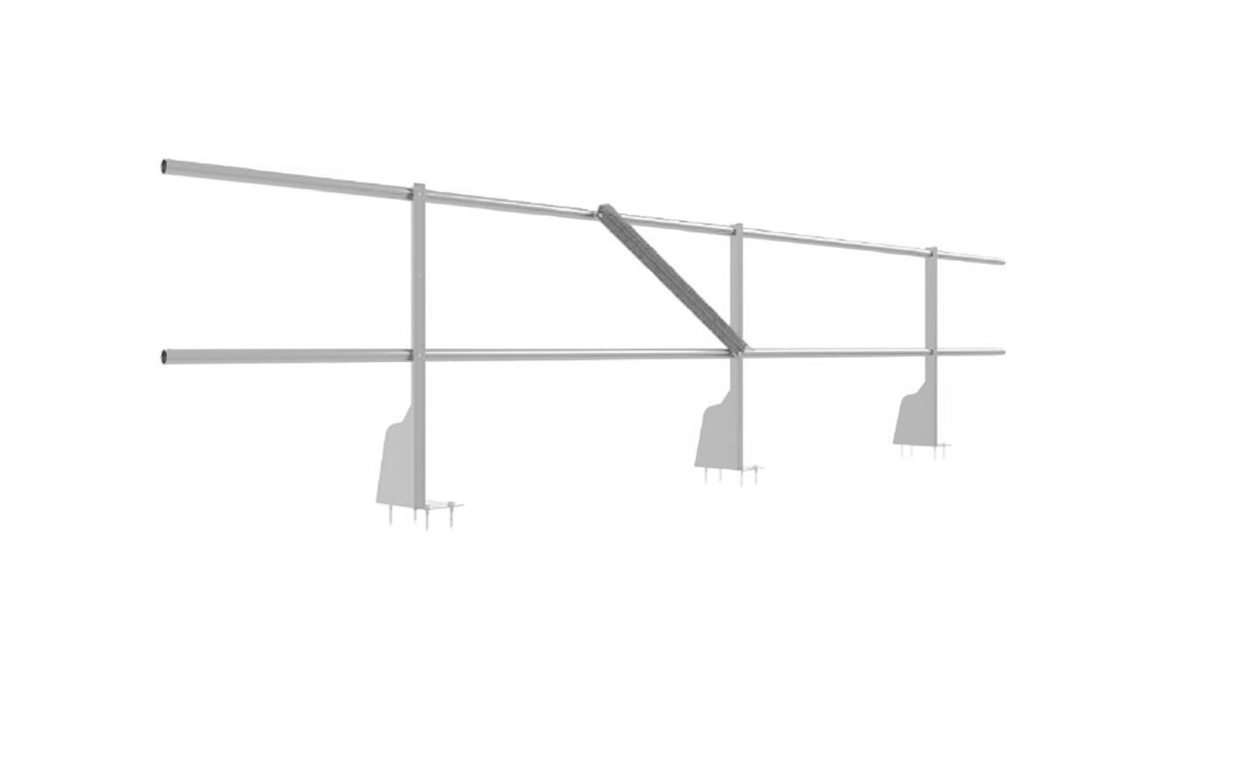 Ограждение плоских кровель 3м Н-60 верхнее крепление BORGE купить в Санкт-Петербурге
