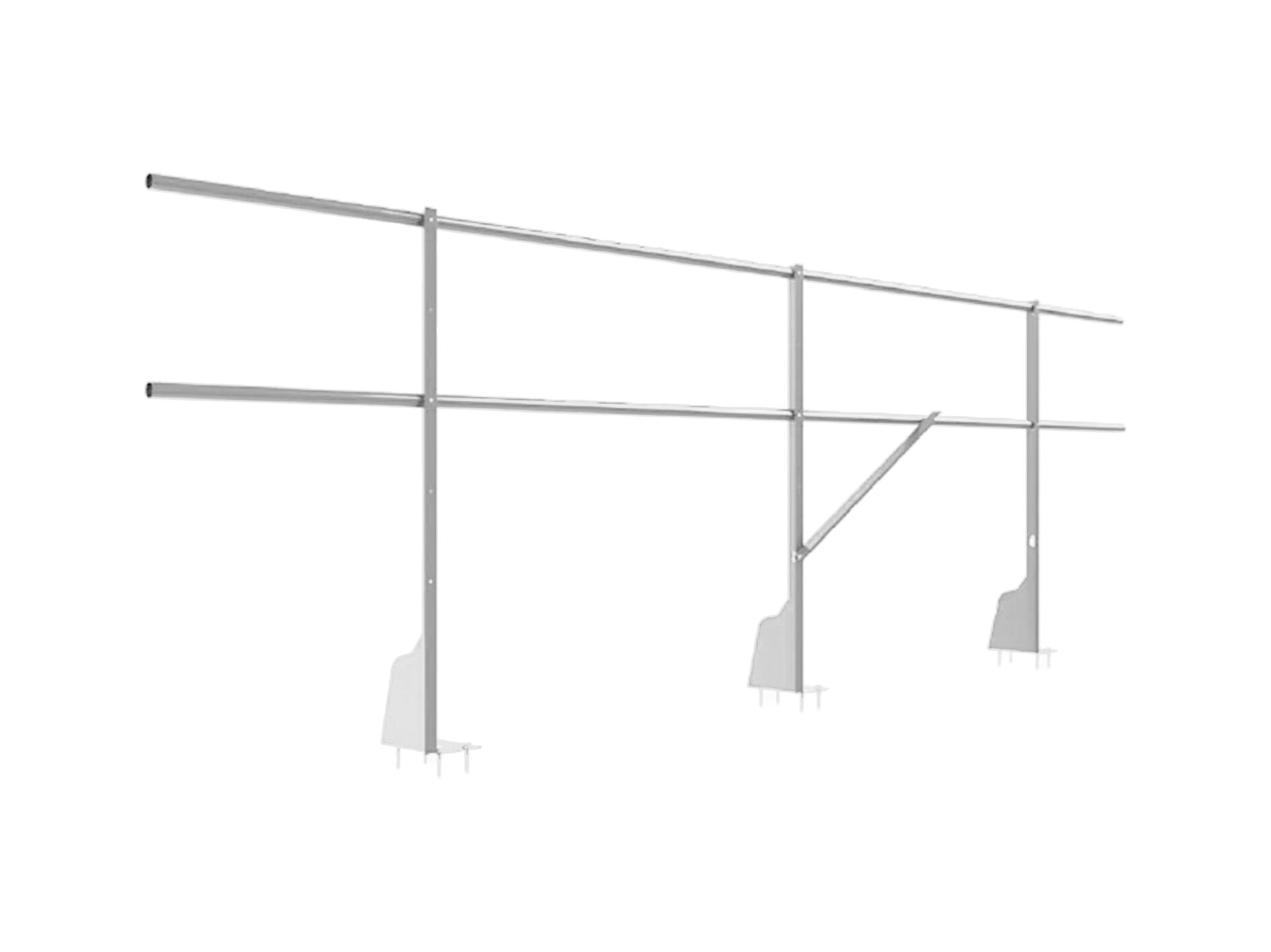 Ограждение плоских кровель 3м Н-90 верхнее крепление BORGE купить в Санкт-Петербурге