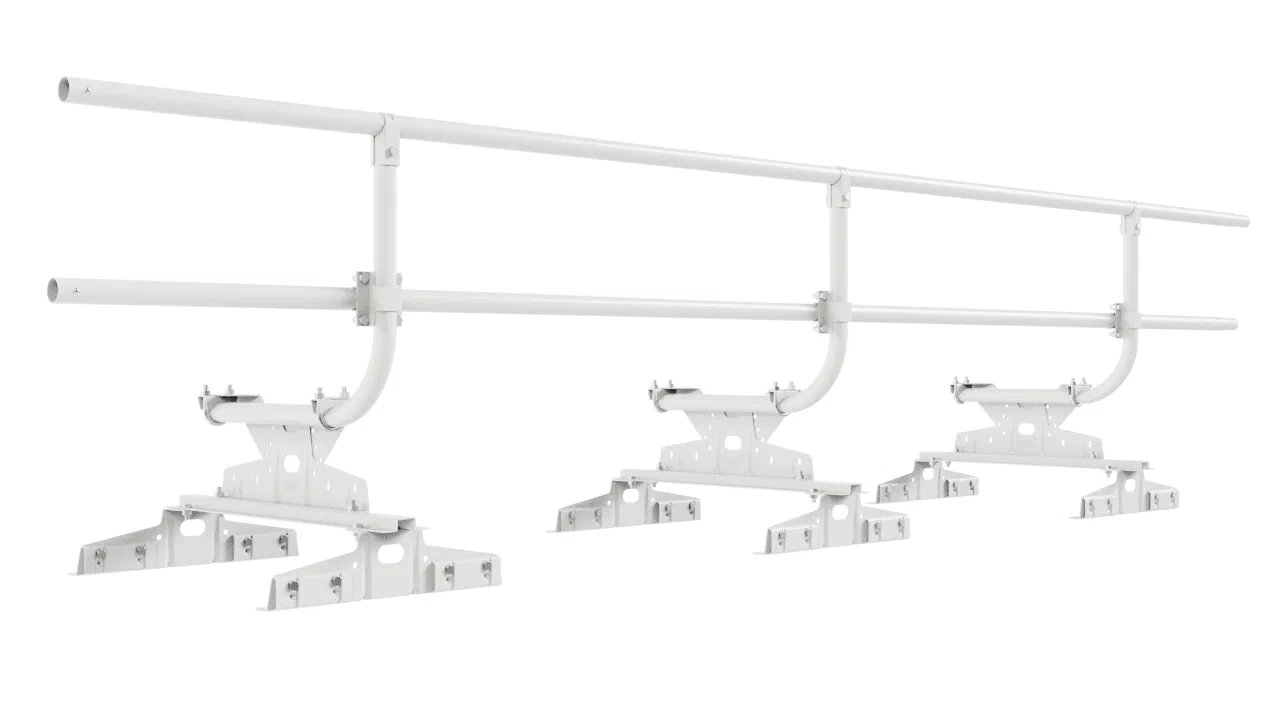 Кровельное ограждение Borge для монтажа параллельно фальца (шаг 550,600мм) 3м H=600 купить в Санкт-Петербурге