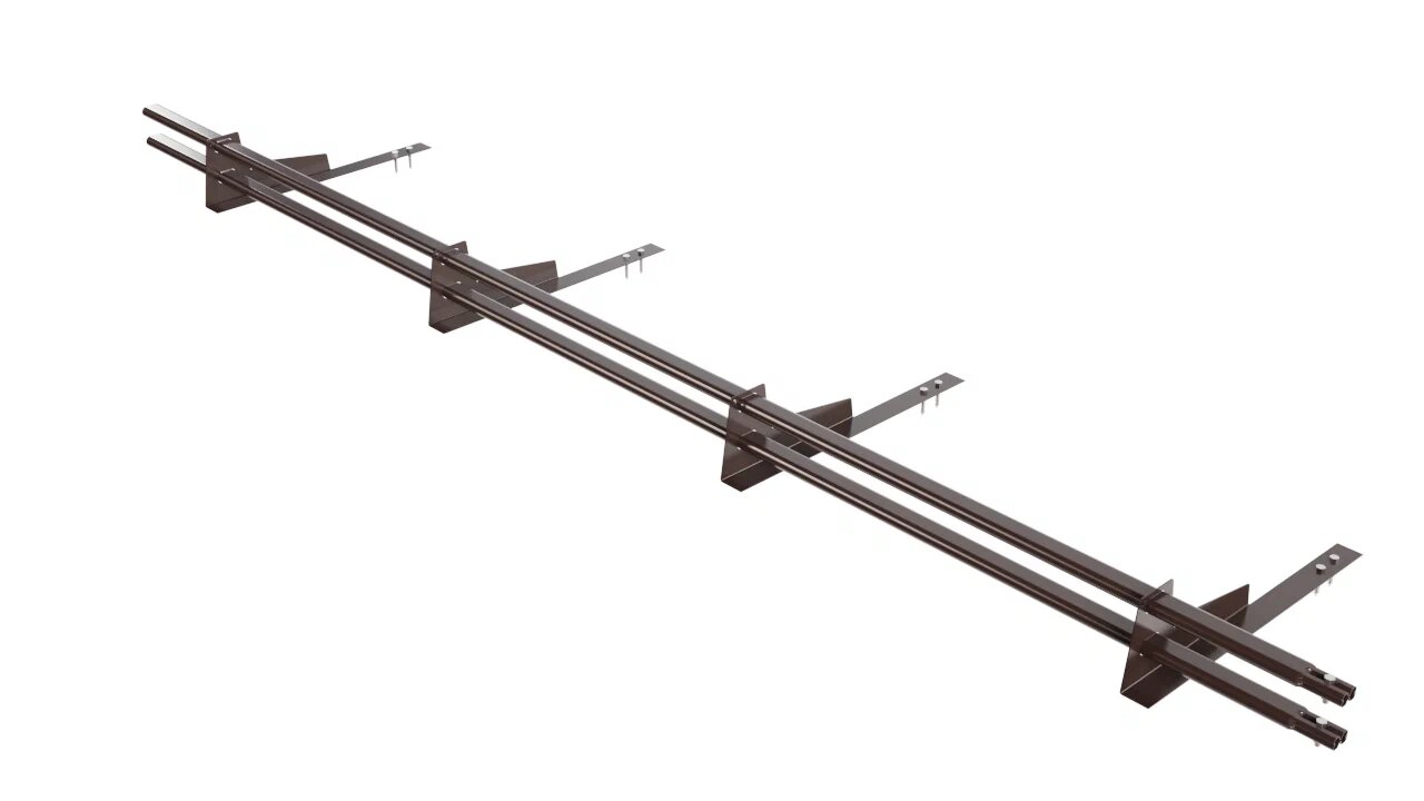 Снегозадержатель трубчатый 4оп 3м для гибкой черепицы матовый BORGE купить в Санкт-Петербурге