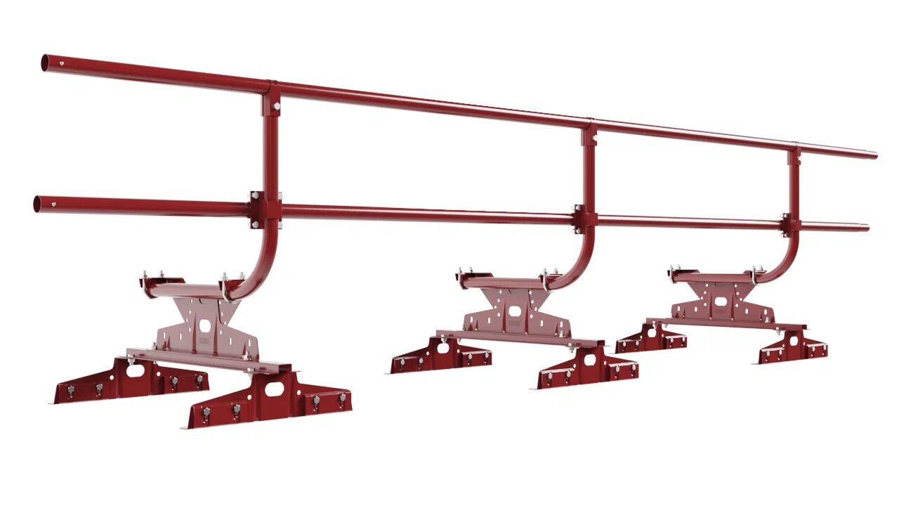 Кровельное ограждение Borge для монтажа параллельно фальца (шаг 550,600мм) 3м H=600 купить в Санкт-Петербурге