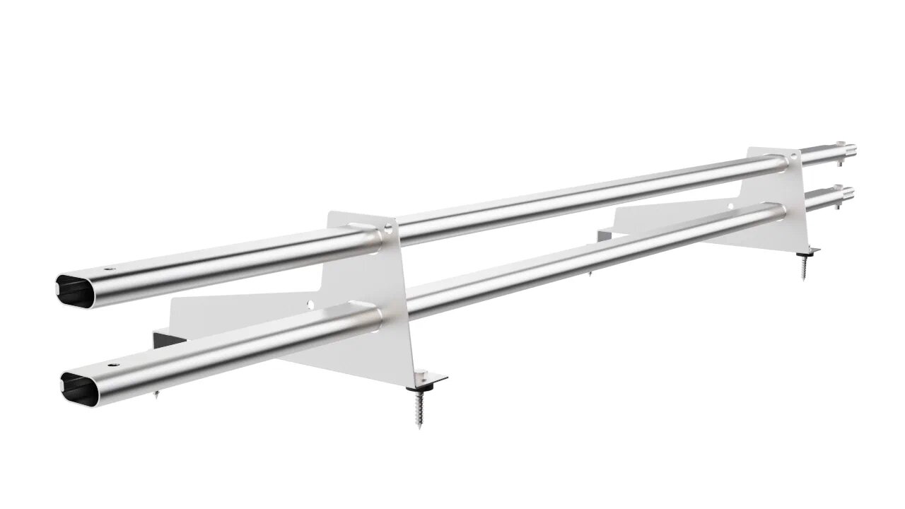 Снегозадержатель трубчатый 2оп 1.5м д/МЧ с выс. ступ оцинковка 350мм BORGE купить в Санкт-Петербурге