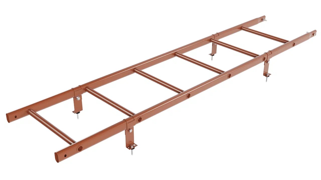 Комплект кровельной лестницы Borge для кровли из металлочерепицы и битумной черепицы, 1,8 м купить в Санкт-Петербурге