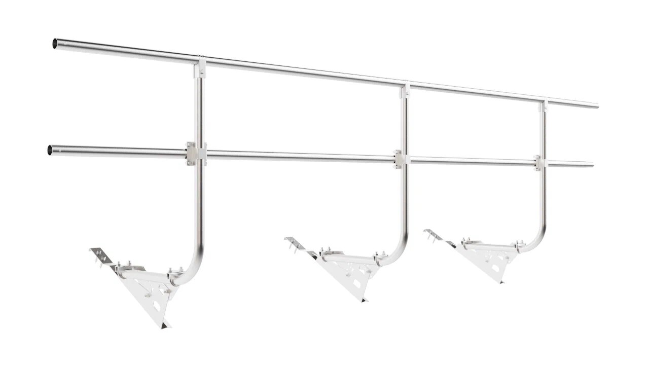 Ограждение кровельное 3м H-90см для черепицы оцинковка BORGE купить в Санкт-Петербурге